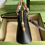 Gucci Diana Mini Leather Tote Bag In Black - 4