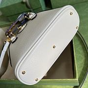 Gucci Diana Mini Leather Tote Bag In White - 5