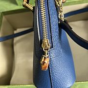 Gucci Diana Mini Leather Tote Bag In Navy Blue - 5