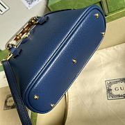 Gucci Diana Mini Leather Tote Bag In Navy Blue - 2
