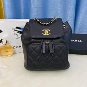 Chanel Fine Grain Embossed Calf Leather Backpack- 24x21x16cm - 1