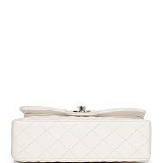 Chanel Small Classic Double Flap White Caviar Light Gold Hardware-23cm - 4