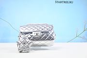 Chanel Small Flap Bag In Shiny Silver-23cm - 1