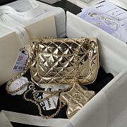 Chanel Small Flap Bag In Shiny Gold-23cm - 5