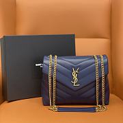 YSL SAINT LAURENT Loulou Small quilted leather shoulder bag Dark Blue - 1