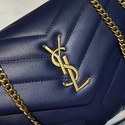 YSL SAINT LAURENT Loulou Small quilted leather shoulder bag Dark Blue - 5