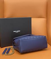 YSL SAINT LAURENT Loulou Small quilted leather shoulder bag Dark Blue - 2