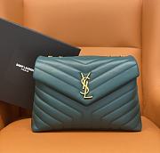 YSL| Loulou Chain Sea TurquoiseShoulder Bag Golden - 30x10x22cm - 1