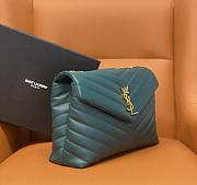 YSL| Loulou Chain Sea TurquoiseShoulder Bag Golden - 30x10x22cm - 3