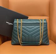 YSL| Loulou Chain Sea TurquoiseShoulder Bag Golden - 30x10x22cm - 4