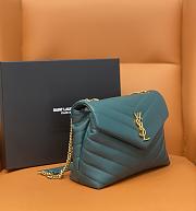 YSL SAINT LAURENT Loulou Small quilted leather shoulder bag Sea Turquoise - 5