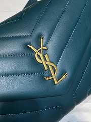 YSL SAINT LAURENT Loulou Small quilted leather shoulder bag Sea Turquoise - 3