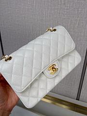 Chanel Small Classic Double Flap White Caviar Gold Hardware-23cm - 5