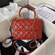 CHANEL BAG SMALL TRENDY CC IN RED-20cm - 1