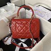 CHANEL BAG SMALL TRENDY CC IN RED-20cm - 5