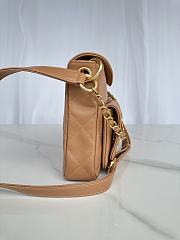 Chanel Double Pocket Hobo Bag Caramel Calfskin Gold Hardware-25x20x8cm - 4