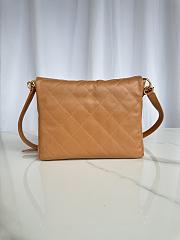Chanel Double Pocket Hobo Bag Caramel Calfskin Gold Hardware-30x24x10cm - 4