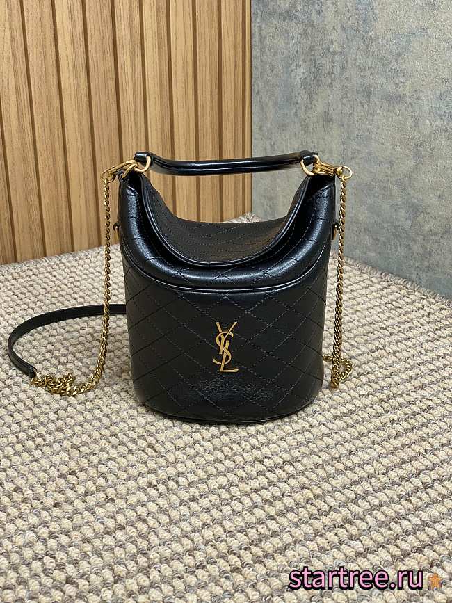 YSL SAINT LAUREN GABY BUCKET BAG IN LAMBSKIN - 1