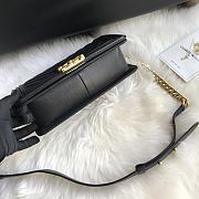 Chanel Chevron Medium Boy Bag Black Calfskin Gold Hardware - 2