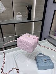 CHANEL Cosmetic Bag With Handle in Pink - 2