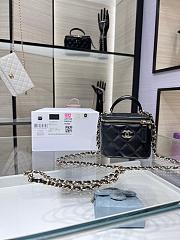 CHANEL Cosmetic Bag With Handle in Black - 1