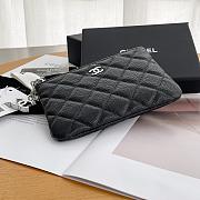 Chanel Wallet Black Calfskin Silver Hardware  - 5