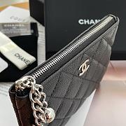 Chanel Wallet Black Calfskin Silver Hardware  - 4