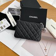 Chanel Wallet Black Calfskin Silver Hardware  - 3