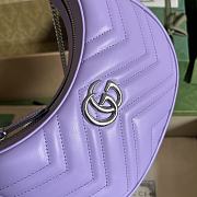 Gucci GG Marmont Half-moon Mini Shoulder Bag Purple - 2
