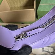 Gucci GG Marmont Half-moon Mini Shoulder Bag Purple - 3