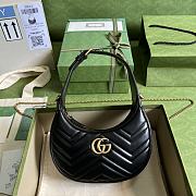 Gucci GG Marmont Half-moon Mini Shoulder Bag Black - 1