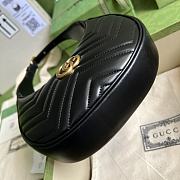 Gucci GG Marmont Half-moon Mini Shoulder Bag Black - 5