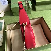 Gucci GG Marmont Half-moon Mini Shoulder Bag Red - 4