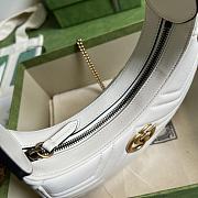 Gucci GG Marmont Half-moon Mini Shoulder Bag White - 5