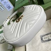 Gucci GG Marmont Half-moon Mini Shoulder Bag White - 4