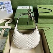 Gucci GG Marmont Half-moon Mini Shoulder Bag White - 2