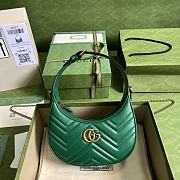 Gucci GG Marmont Half-moon Mini Shoulder Bag Green - 1