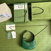 Gucci GG Marmont Half-moon Mini Shoulder Bag Green - 2
