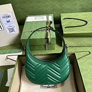 Gucci GG Marmont Half-moon Mini Shoulder Bag Green - 4
