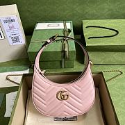 Gucci GG Marmont Half-moon Mini Shoulder Bag Pink - 1