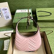 Gucci GG Marmont Half-moon Mini Shoulder Bag Pink - 3