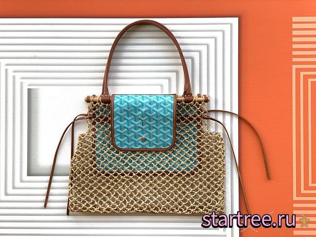 GOYARD Goyardine Net Aligre Tote Blue - 1