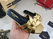 YSL SLIP-ON FLAT IN GOLD - 5