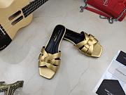 YSL SLIP-ON FLAT IN GOLD - 3