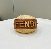 Fendi Graphy Nano Natural Straw Bag-16.5*14*5cm - 4