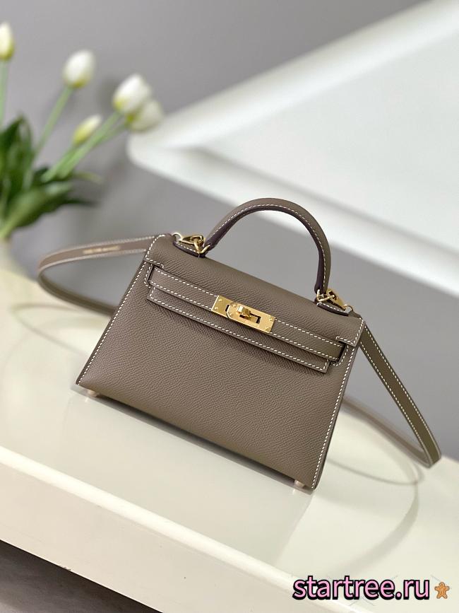 Hermes KELLY 19 IN Grey - 1