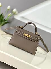 Hermes KELLY 19 IN Grey - 1