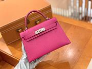 Hermes KELLY 19 IN Rose Red - 1