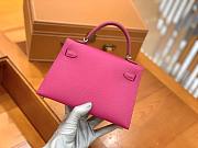 Hermes KELLY 19 IN Rose Red - 4