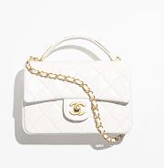 CHANEL SMALL FLAP BAG WITH TOP HANDLE-13 × 21 × 6 cm - 1